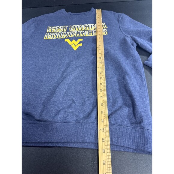 West Virginia Mountaineers L Men's Captivating Pullover Sweatshirt Blue - Picture 4 of 6